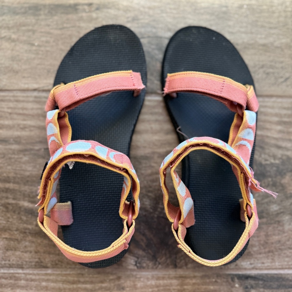 Teva Women’s Original Haze Aragon Universal Sandals, Orange Blue, 9 - Picture 6 of 10